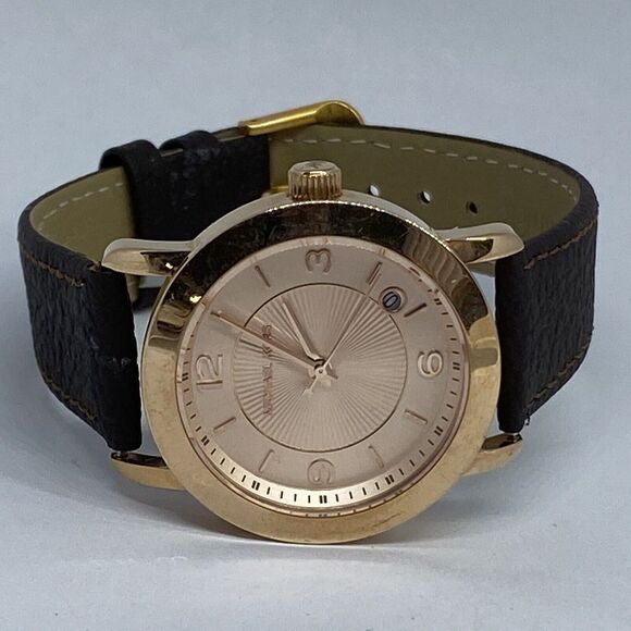 Michael Kors MK3486 Women's Brown Leather Analog Dial Quartz Wrist Watch KS555 - Picture 7 of 12